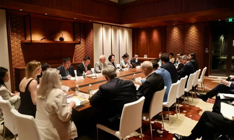 吴士存会见多国驻华使馆外交官